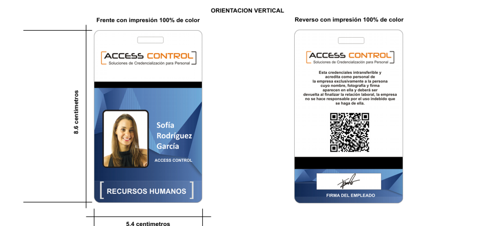 modelos modernos de credenciales en PVC